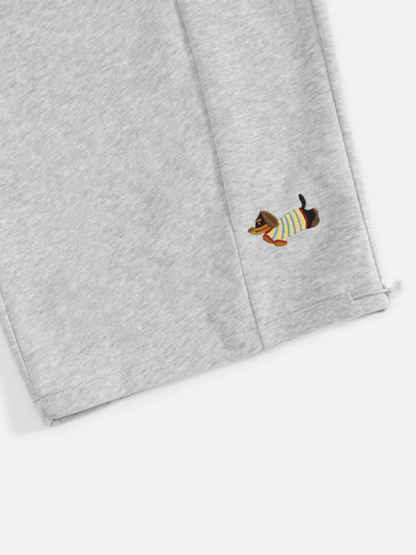Amalfi Puppy-Embroidered Barrel Sweatpants