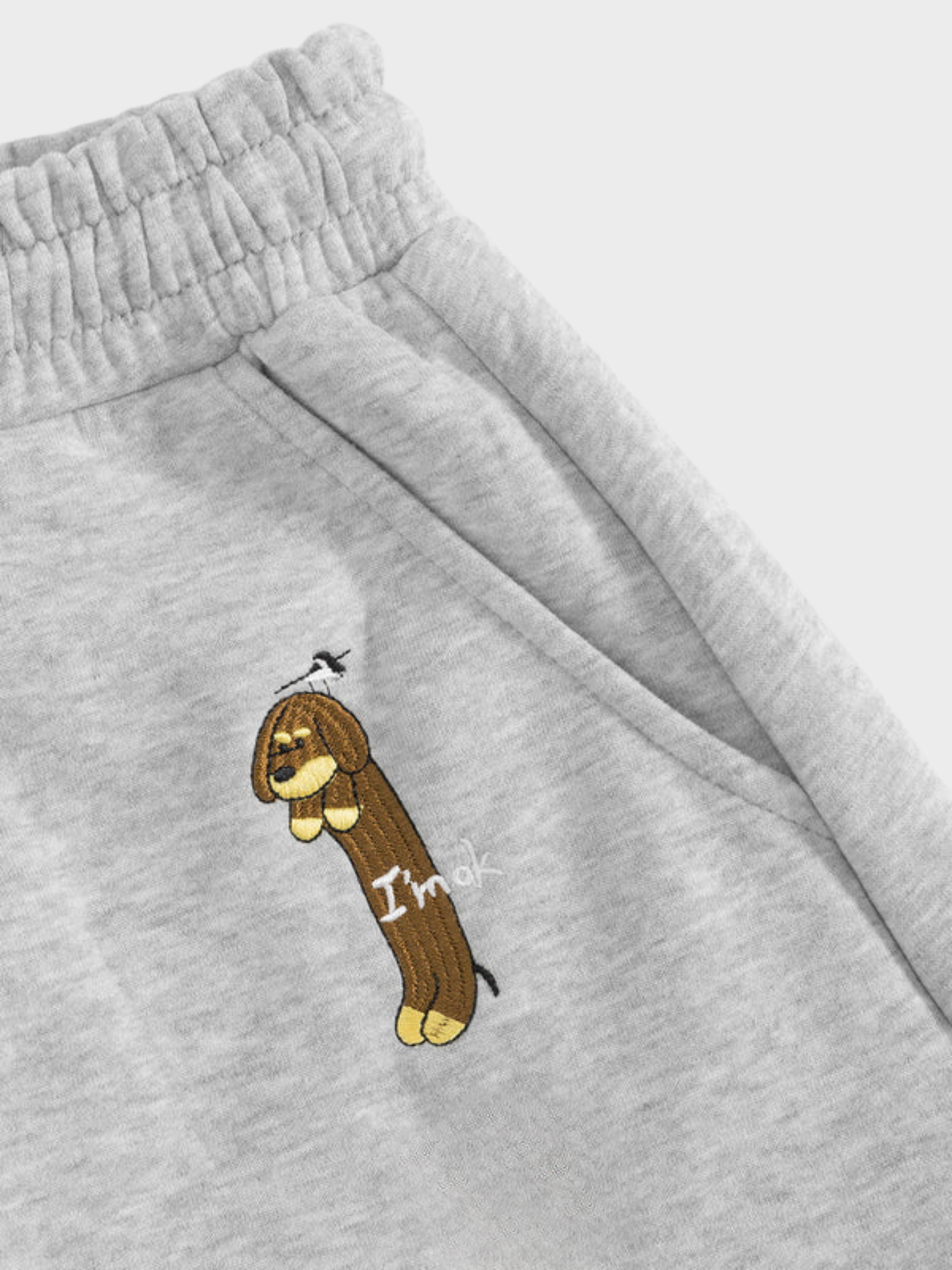 Amalfi Puppy-Embroidered Barrel Sweatpants