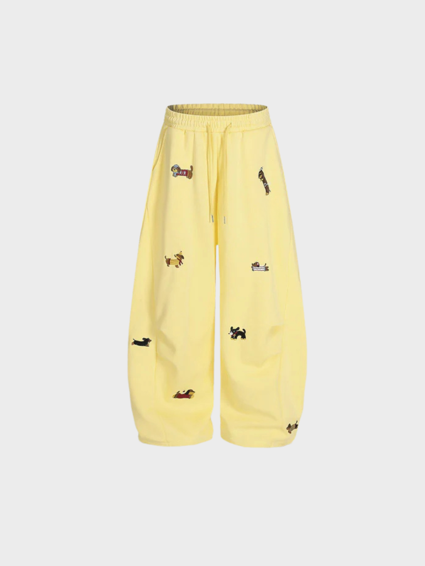 Amalfi Puppy-Embroidered Barrel Sweatpants