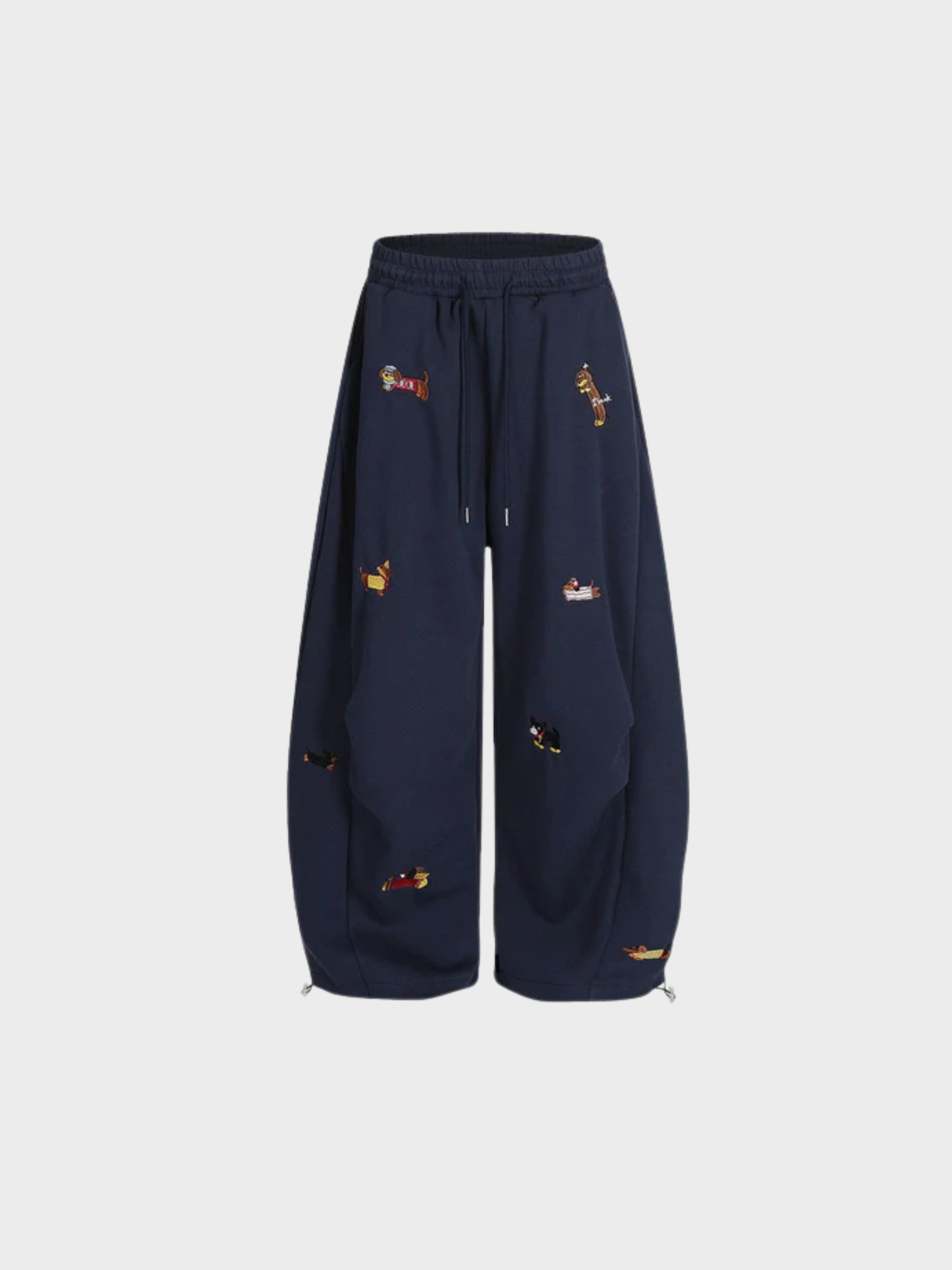 Amalfi Puppy-Embroidered Barrel Sweatpants