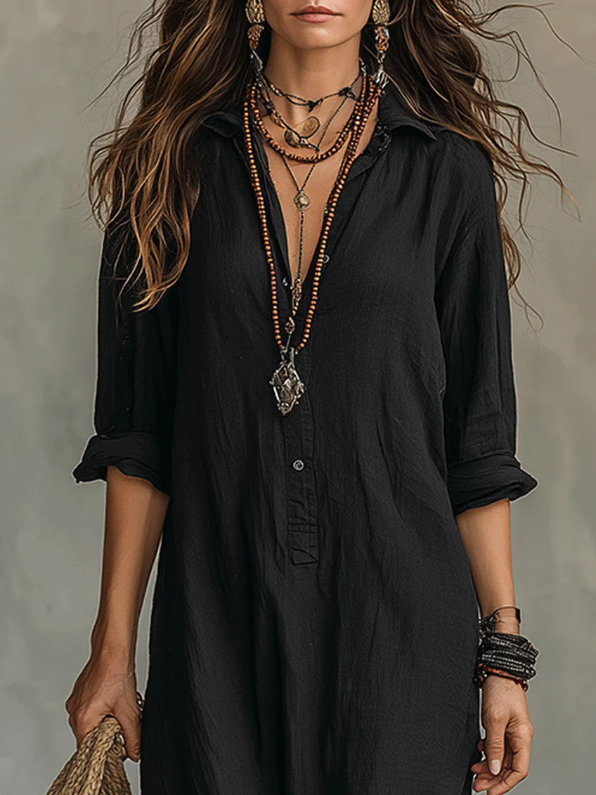 Alessia Soft Buttoned Maxi Dress