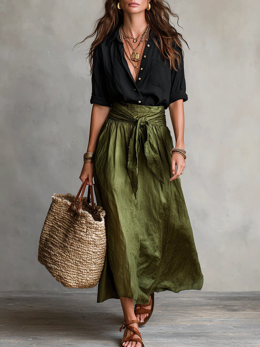 Martina Elegant One-Shoulder Maxi Dress