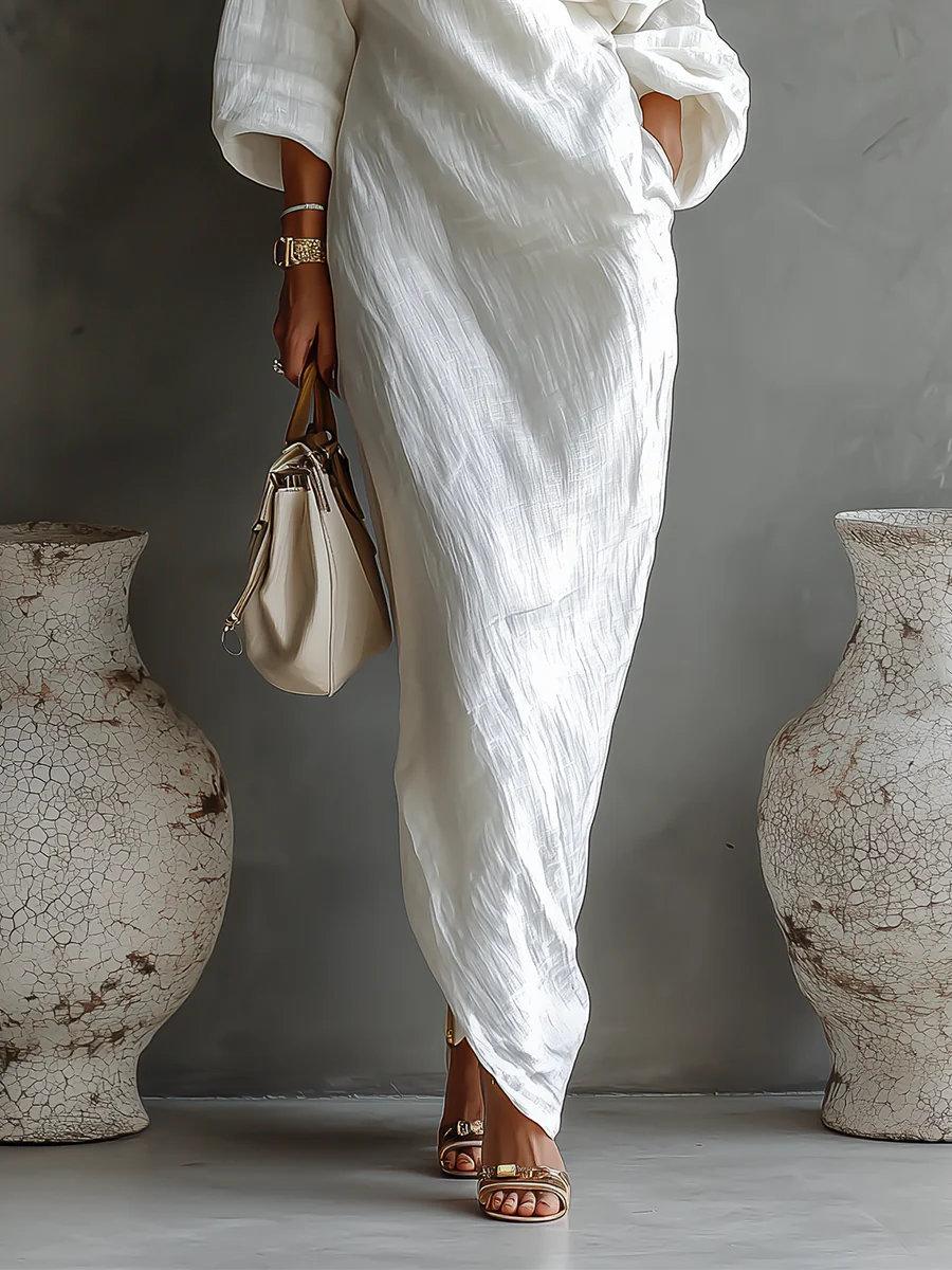 Beatrice Refined One-Shoulder Maxi Dress