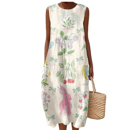 Florence Printed Pocket Midi Dress