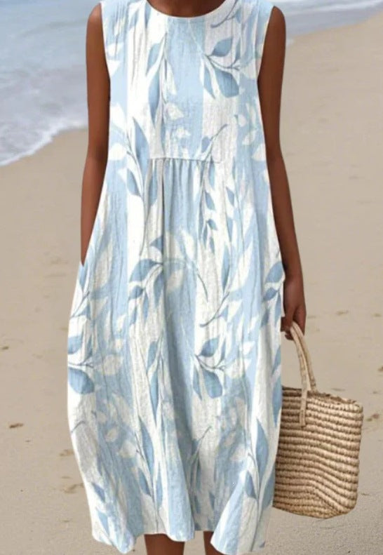 Florence Printed Pocket Midi Dress