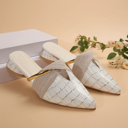 Josie Pointed V-Mouth Mules