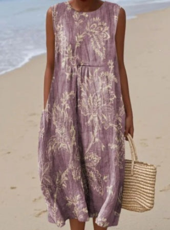 Florence Printed Pocket Midi Dress