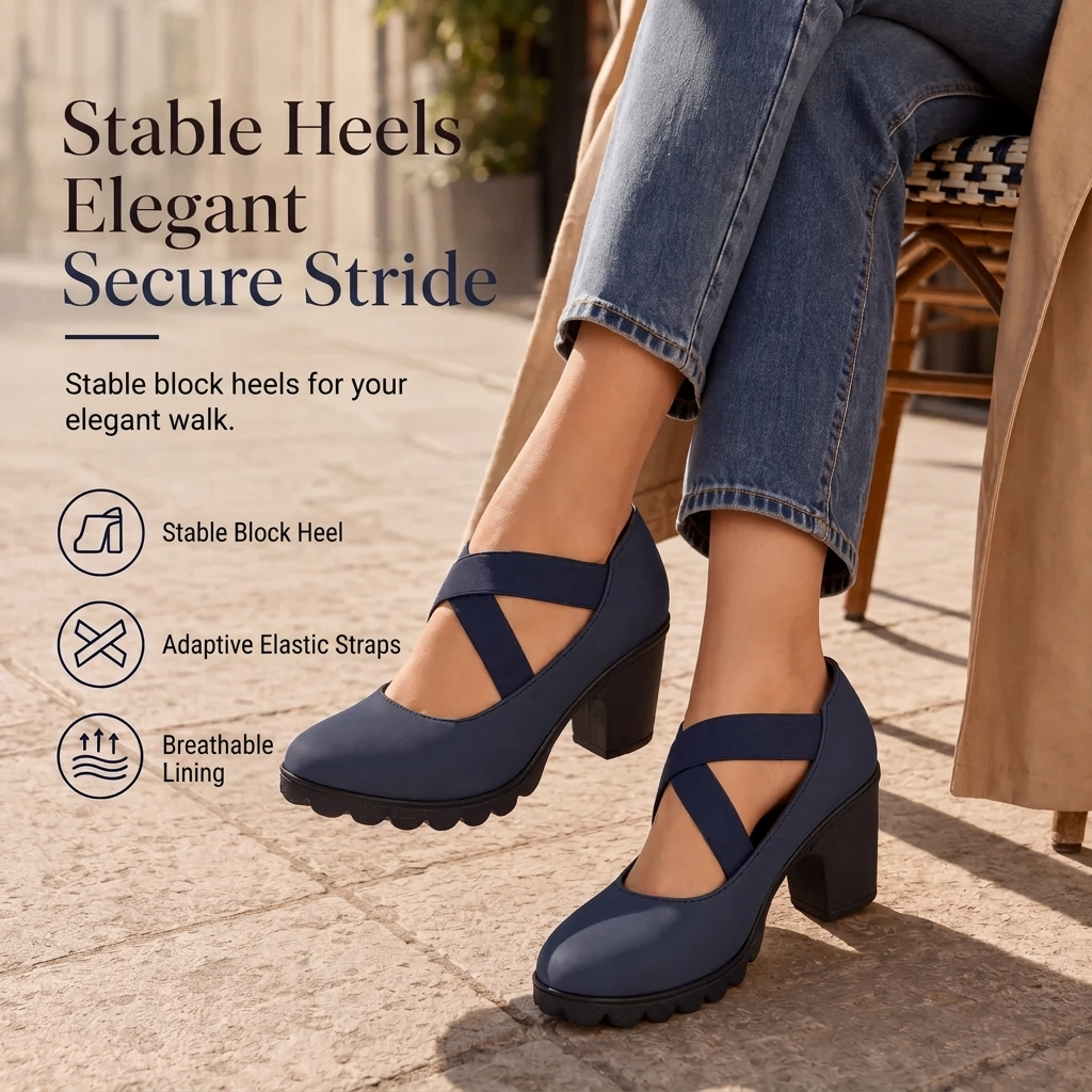 Adalina Cross-Strap Mary Jane Heels