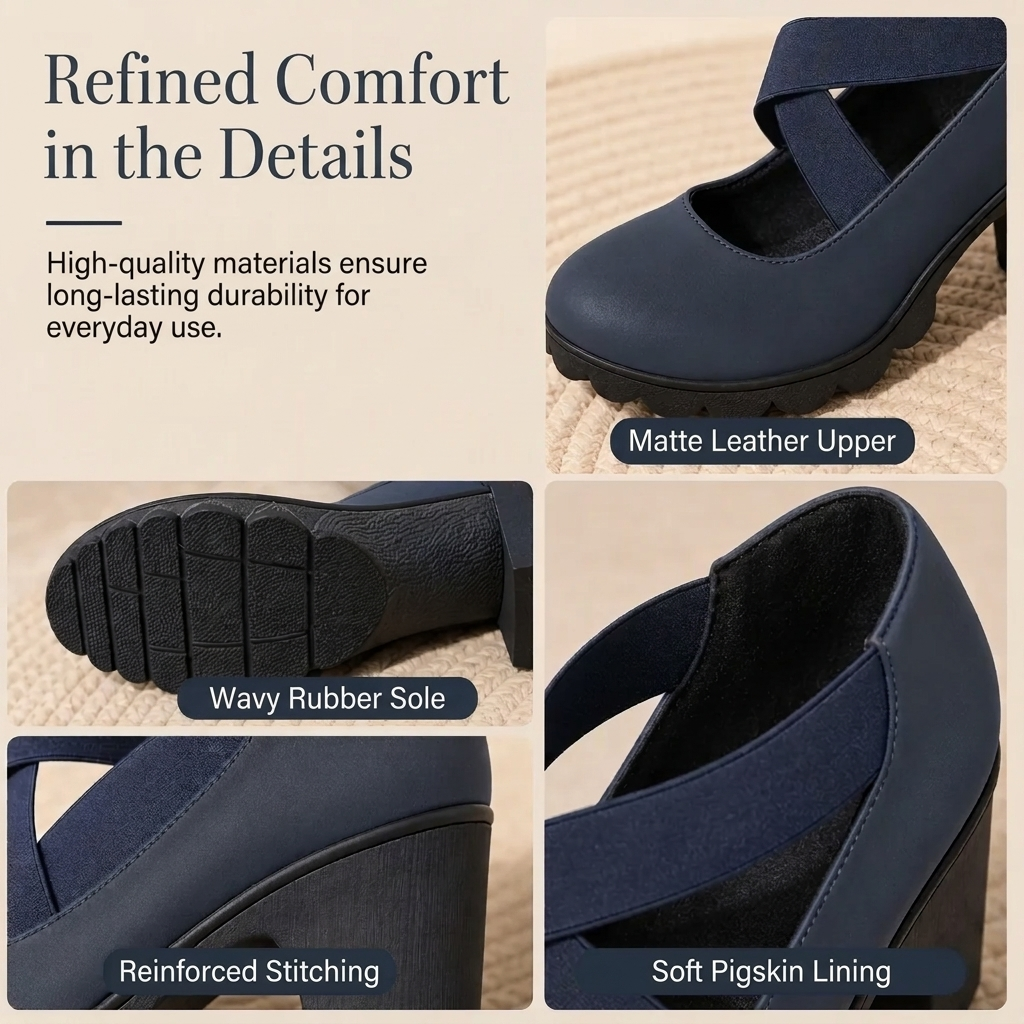 Adalina Cross-Strap Mary Jane Heels