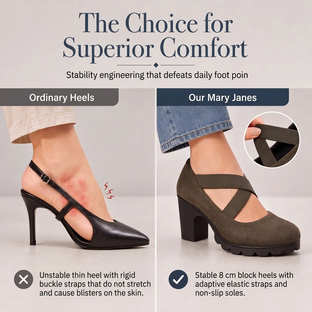 Adalina Cross-Strap Mary Jane Heels