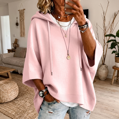 Elodie Relaxed Wide-Sleeve Hoodie