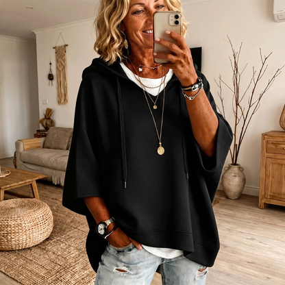 Elodie Relaxed Wide-Sleeve Hoodie