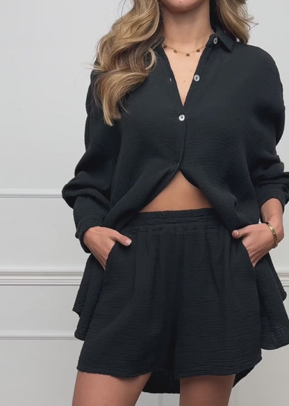 Hettie Oversized Muslin Blouse