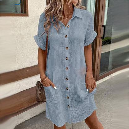 Cassia Buttoned Midi Shirt Dress