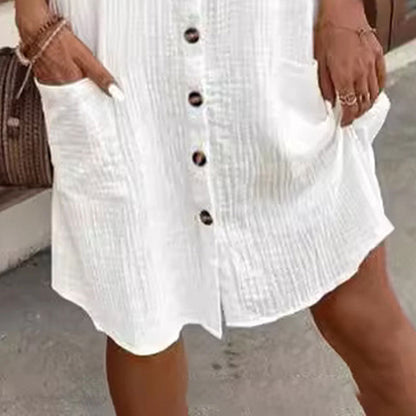 Cassia Buttoned Midi Shirt Dress