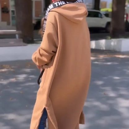 Oversized Hooded Sweatshirt Coat