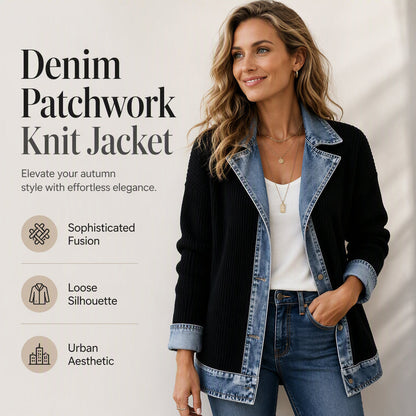 Bridget Ribbed Knit Denim Jacket
