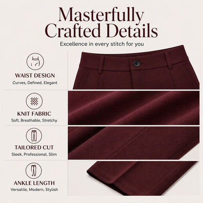 High Waisted Cropped Suit Pants