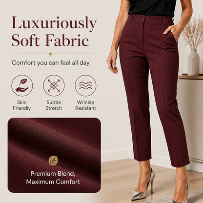 High Waisted Cropped Suit Pants