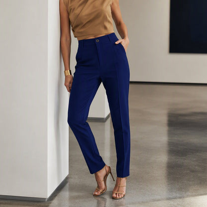 High Waisted Cropped Suit Pants