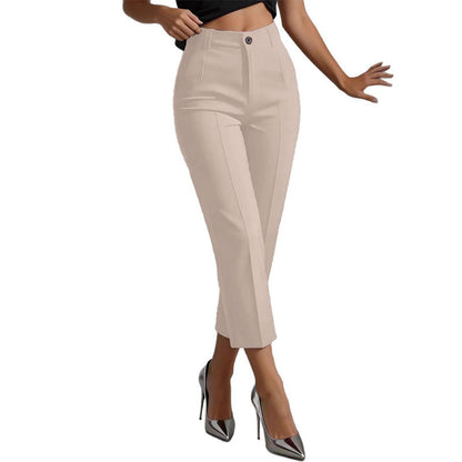 High Waisted Cropped Suit Pants