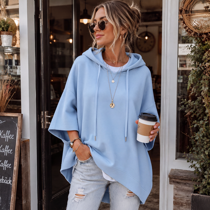 Elodie Relaxed Wide-Sleeve Hoodie