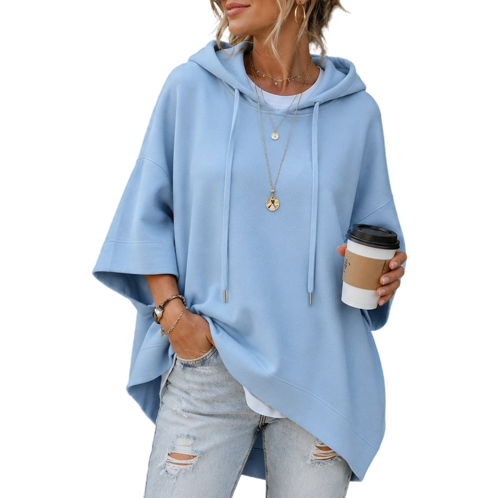 Elodie Relaxed Wide-Sleeve Hoodie