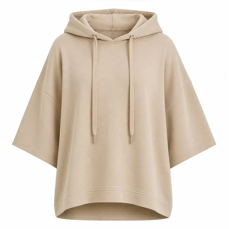 Elodie Relaxed Wide-Sleeve Hoodie