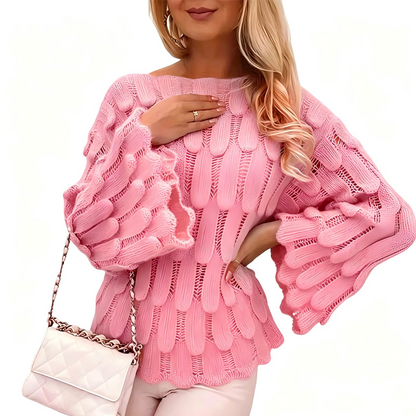 Hollow Out Slouchy Knit Sweater