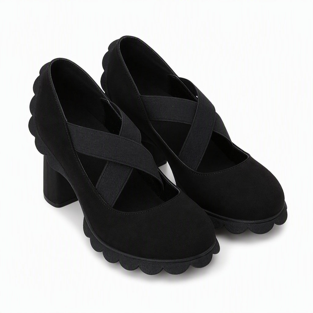 Adalina Cross-Strap Mary Jane Heels
