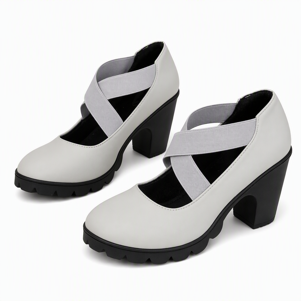 Adalina Cross-Strap Mary Jane Heels
