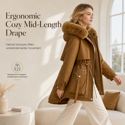 Winter Faux Fur Padded Parka