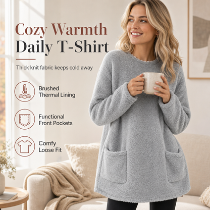 Warm Crew Neck Long Sleeve Top