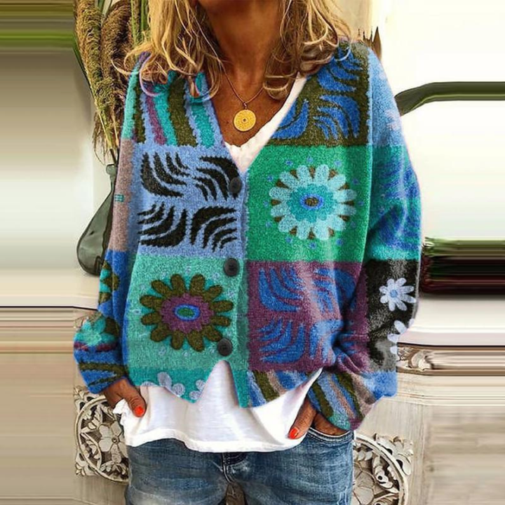 Angie Floral Knit Cardigan