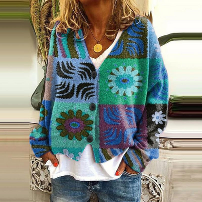 Angie Floral Knit Cardigan